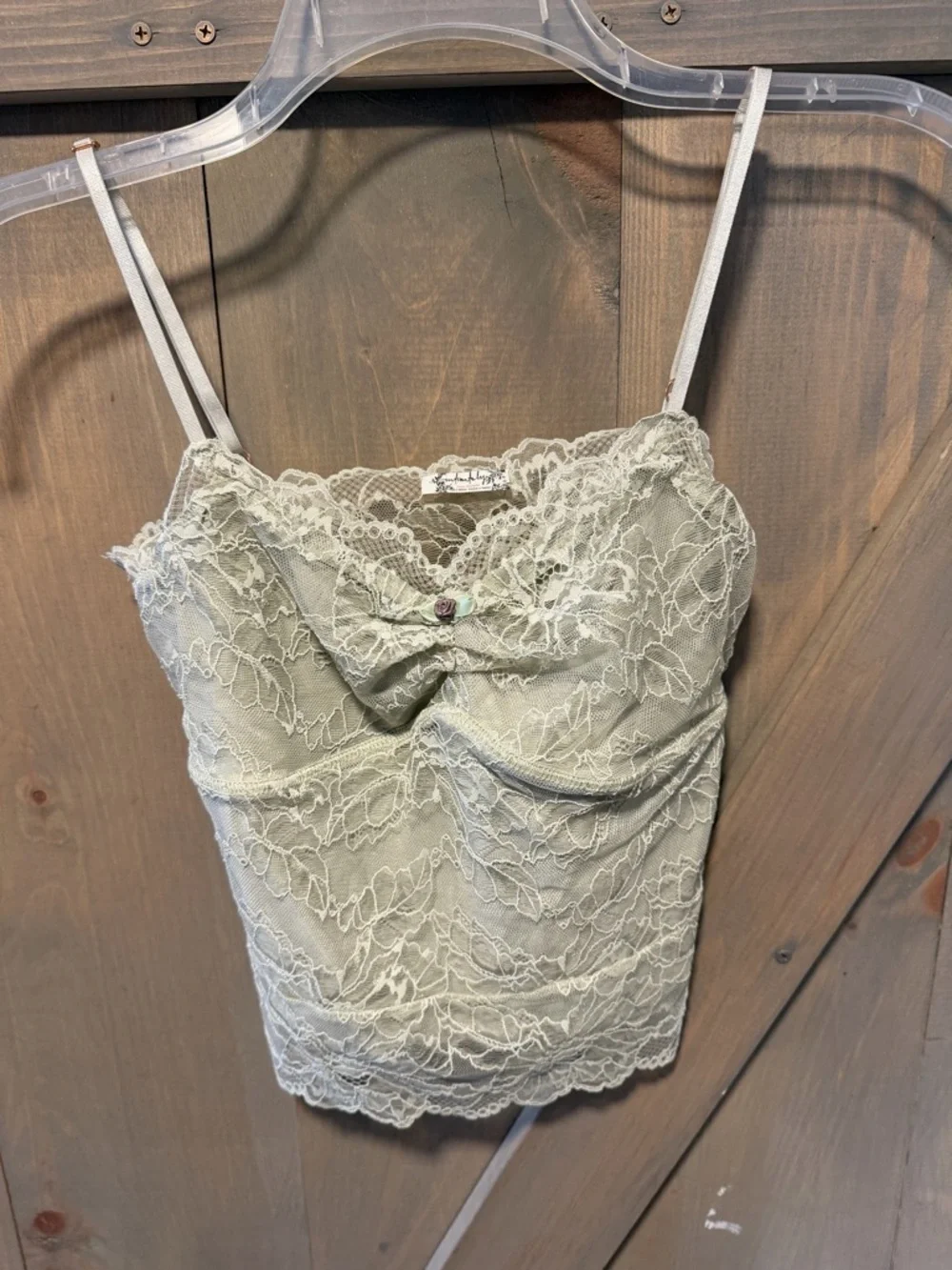 Free people intimately Lacey cami in Sage Green NWT - Picture 3 of 8